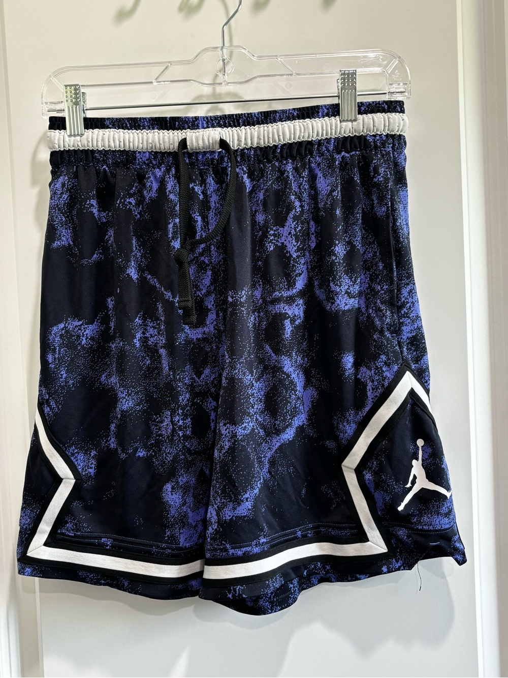 Jordan Black & Purple Splash Print Athletic Shorts